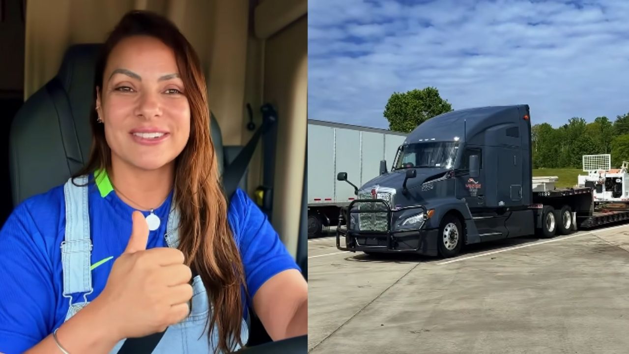 Caminhoneira brasileira nos EUA mostrou quanto ganhou no lowboy, fechou US$ 11,2 mil em comissão, recusou operar escavadeira sem qualificação e revelou como cargas pesadas (3)