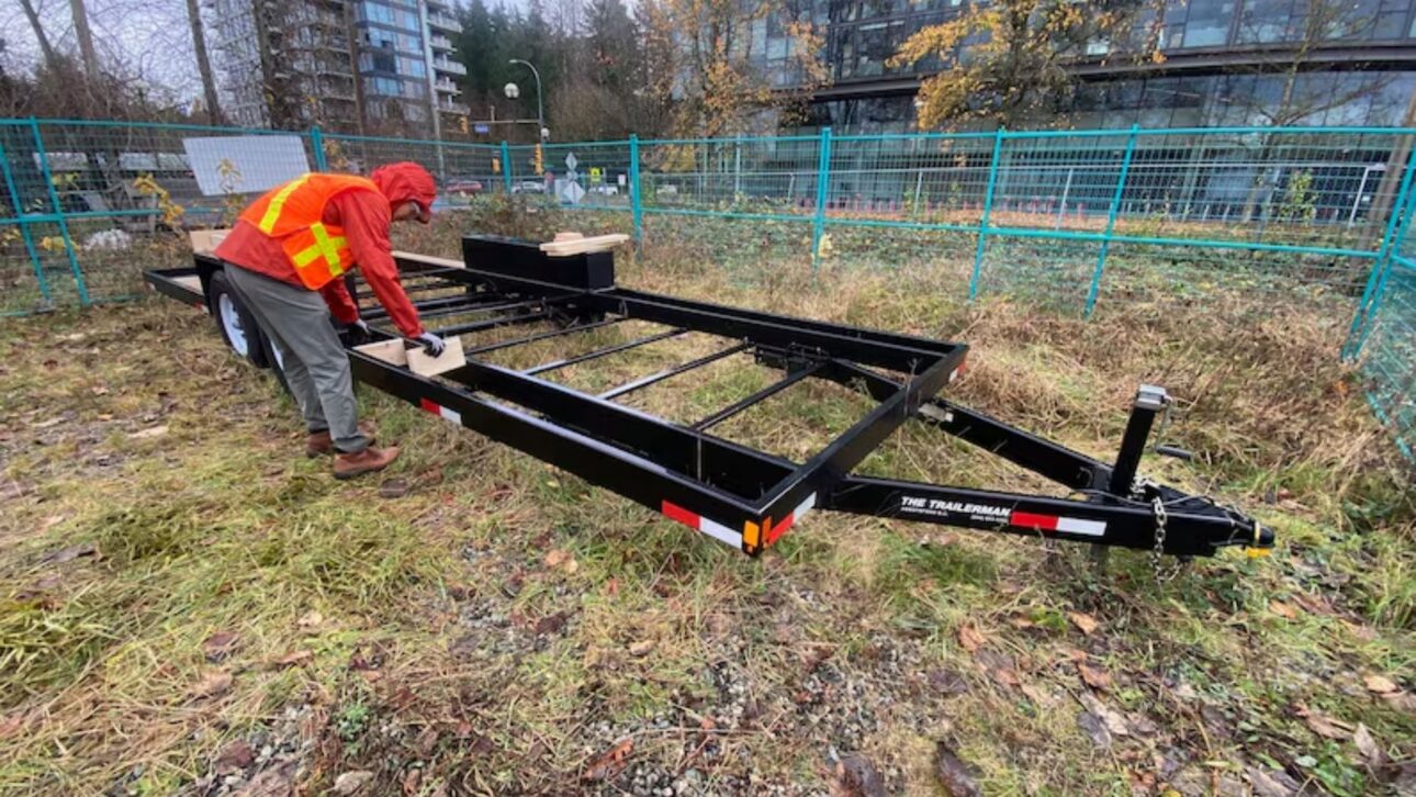 The SMRT mini house will be built on the chassis of a trailer to facilitate mobility. (Dannielle Piper/CBC)
