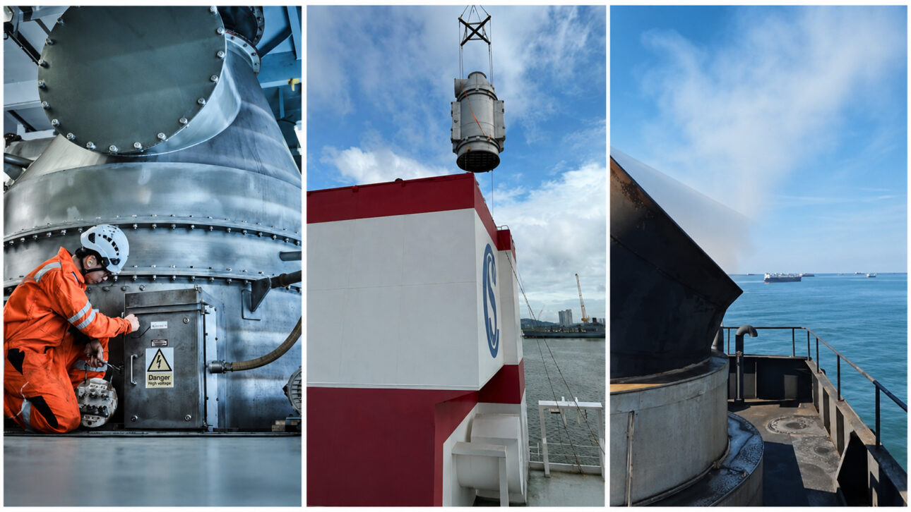 Captura de carbono em navios ocupa 2 tanques de 350 m³ e áreas para equipamentos