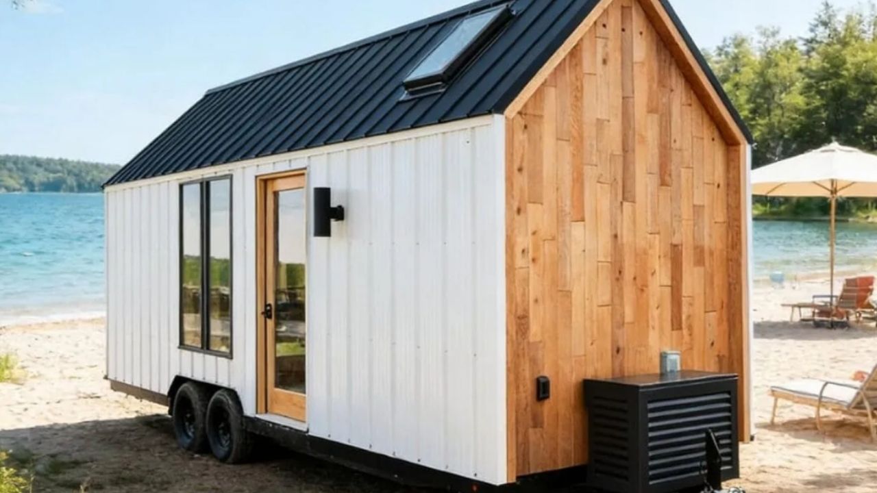 Mini house on Amazon becomes a towable cabin with a glass wall and compact housing for less than US$ 30,000.