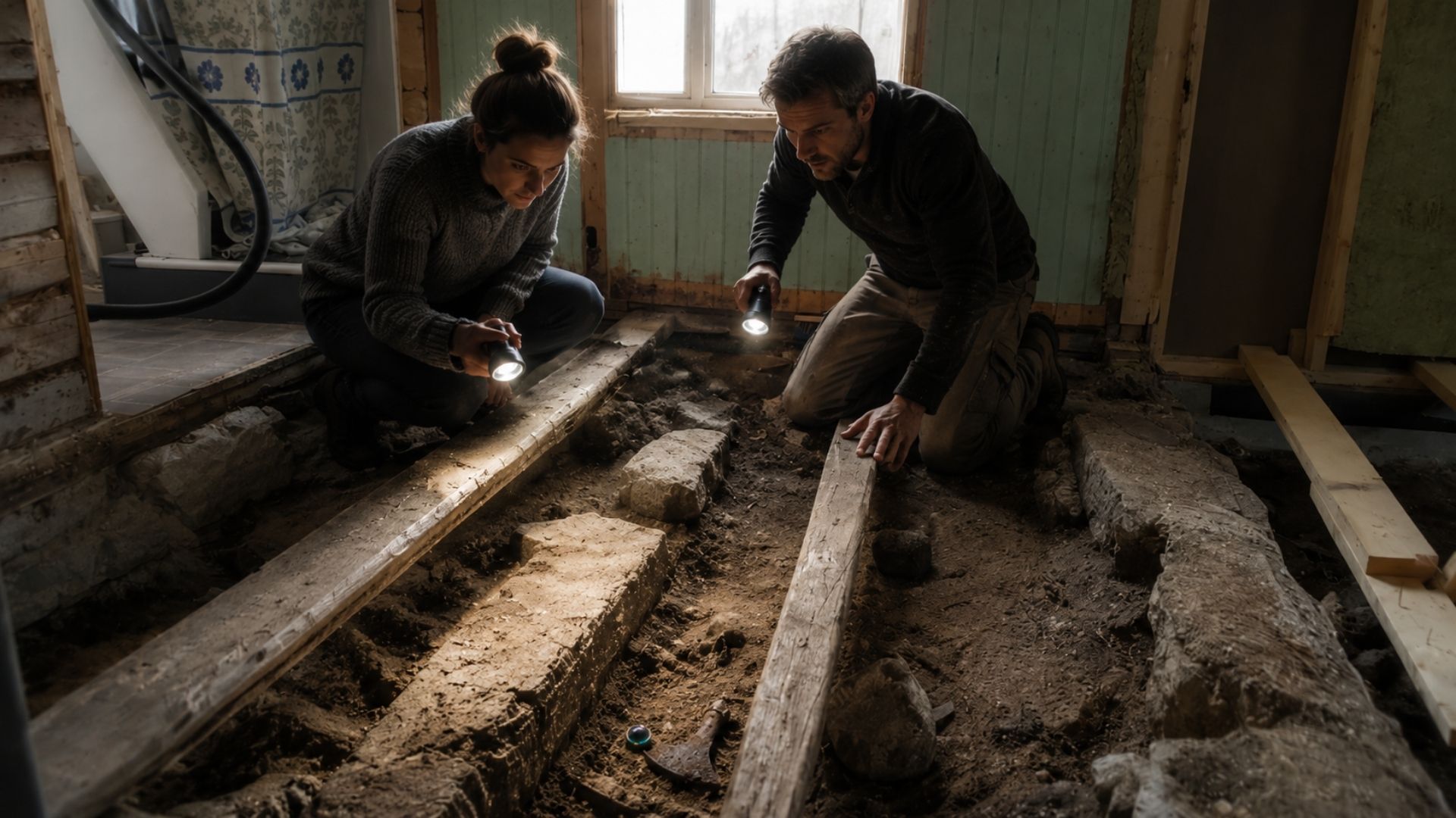 Ao reformar a casa da família perto de Bodø, no norte da Noruega, um casal encontrou sob o assoalho uma conta de vidro azul-escuro e um machado datado entre os anos 950 e 1050