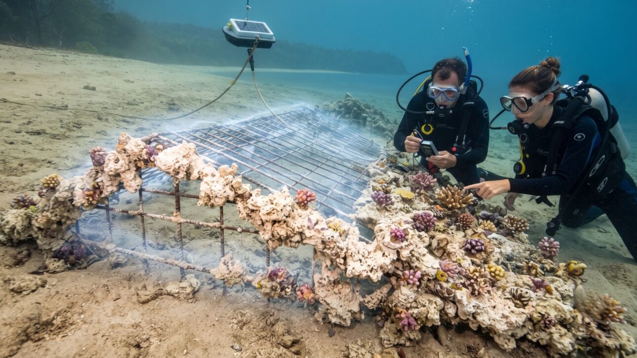 Cientistas criam “recifes elétricos” no fundo do mar