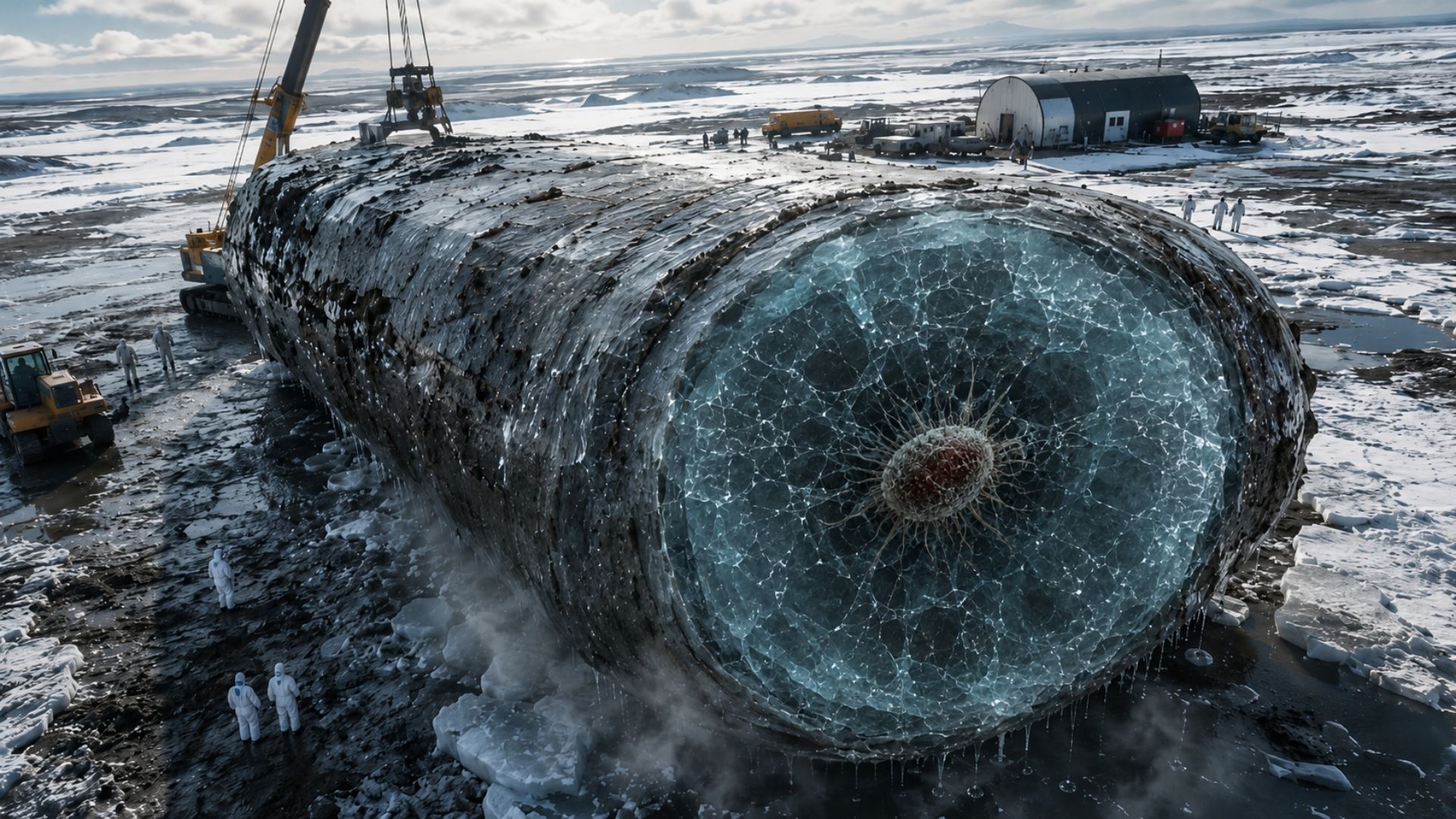 Vírus gigante de 30 mil anos achado no permafrost siberiano voltou a infectar amebas em laboratório e criou uma nova família viral.