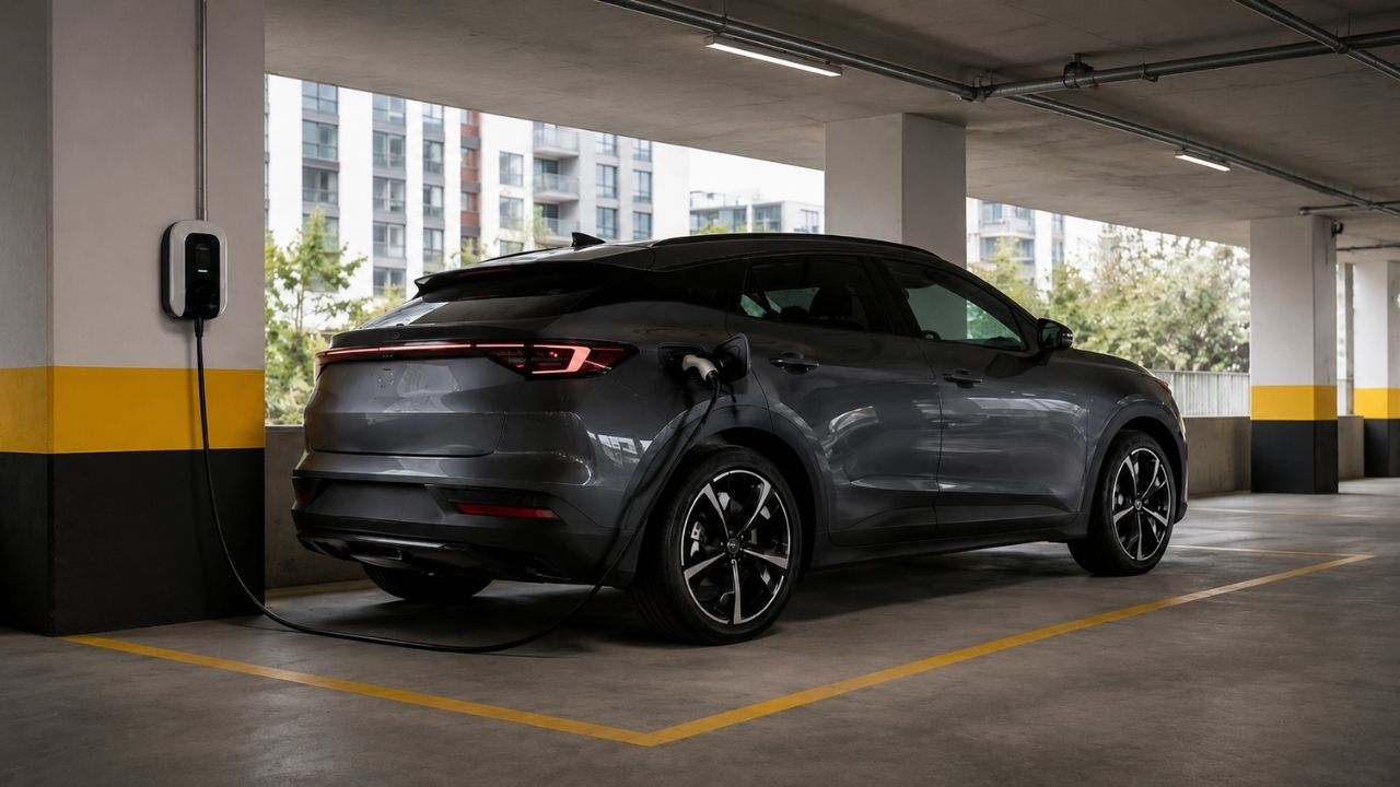 Carregador de carro elétrico em garagem de prédio exige segurança contra incêndio, circuito exclusivo e responsável técnico.