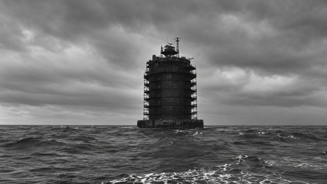 Construída durante a Primeira Guerra Mundial, a Nab Tower foi levada ao mar e afundada em 1920 para substituir um navio farol