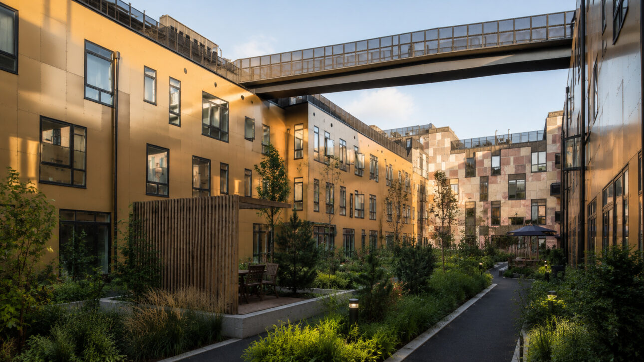 From demolished brewery to residential facade in Copenhagen