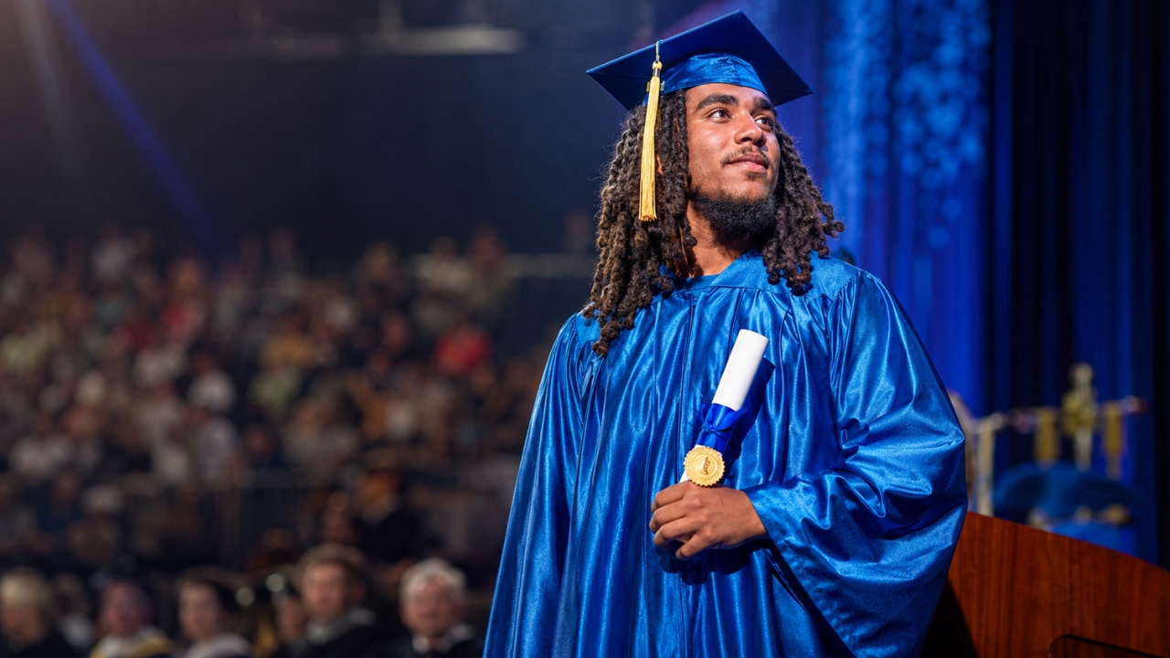 Aos 19 anos, jovem que viveu nas ruas, passou dias sem comer e abandonou a escola conquista diploma, vira orador diante de 117 formandos e agora sonha em ser cientista