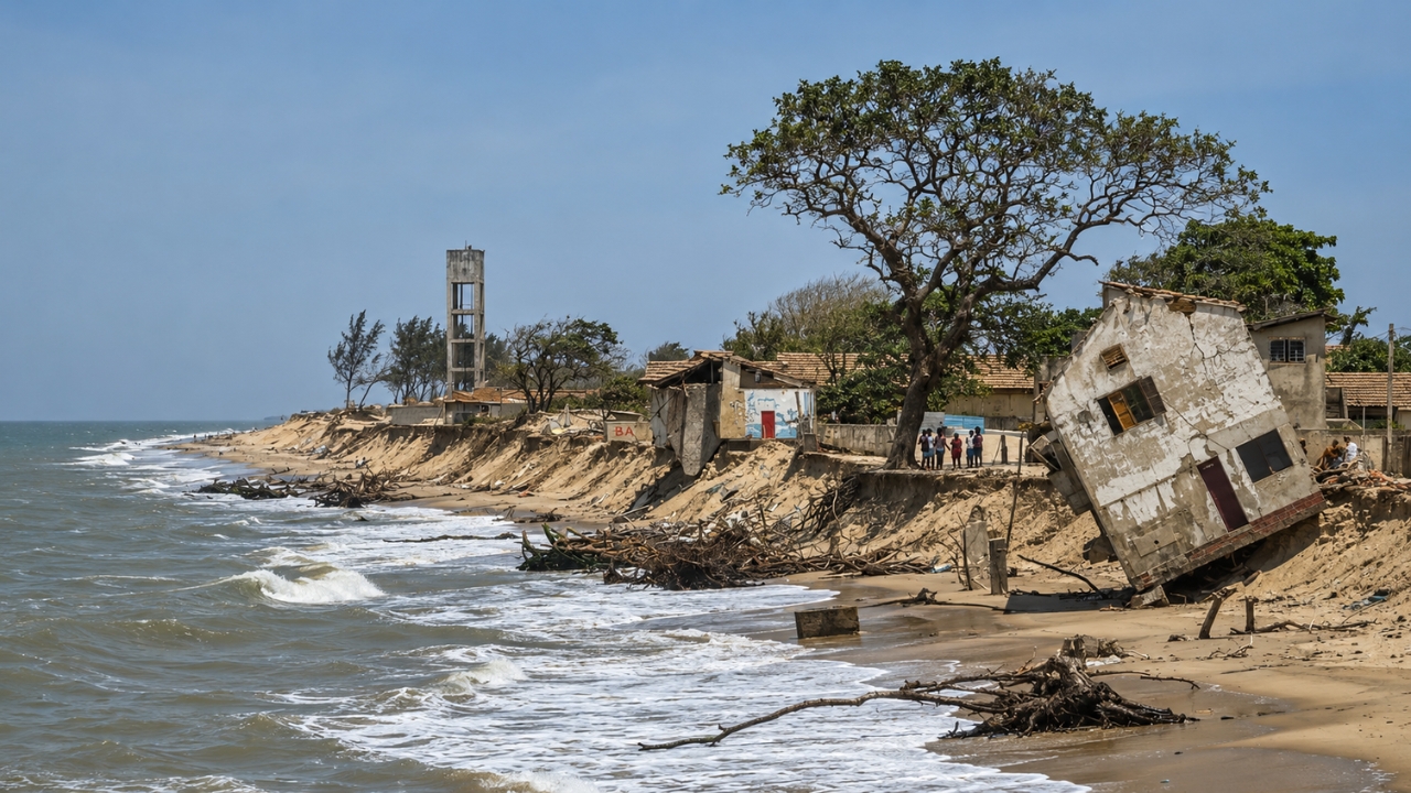 Uma cidade do Rio de Janeiro está sendo engolida pelo mar, já perdeu cerca de 500 casas e comércios e virou símbolo de um desastre lento que apaga ruas, quarteirões e memórias