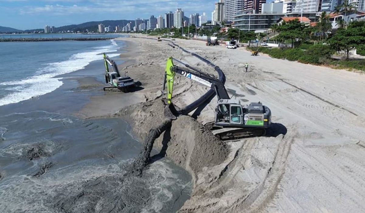 Nourishment works. (Image: Reproduction/José Santos/Prefeitura de Piçarras)