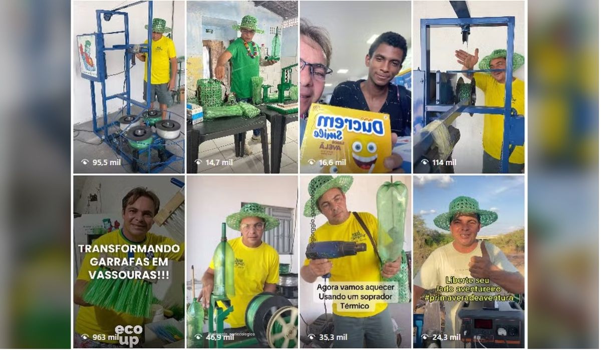 O gari soma milhões de visualizações nas redes sociais | Foto: Reprodução/Instagram