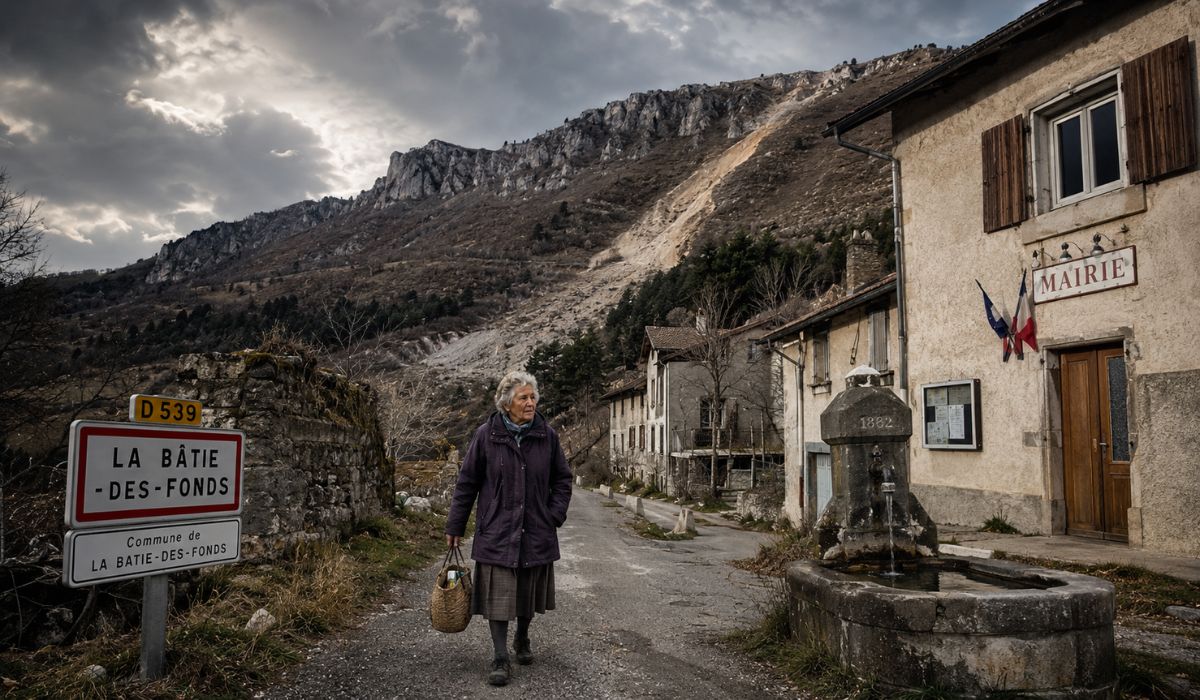 Idosa vive sozinha na menor comuna da França, vilarejo alpino com poucos moradores, sem serviços básicos e marcado por deslizamento. (Imagem: Ilustrativa)