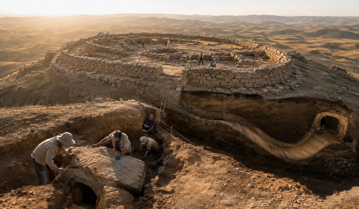 Arqueólogos descobrem seis túneis sob uma cidade de pedra de 4.500 anos na China, revelando engenharia defensiva no Neolítico chinês. (Imagem: Ilustrativa)