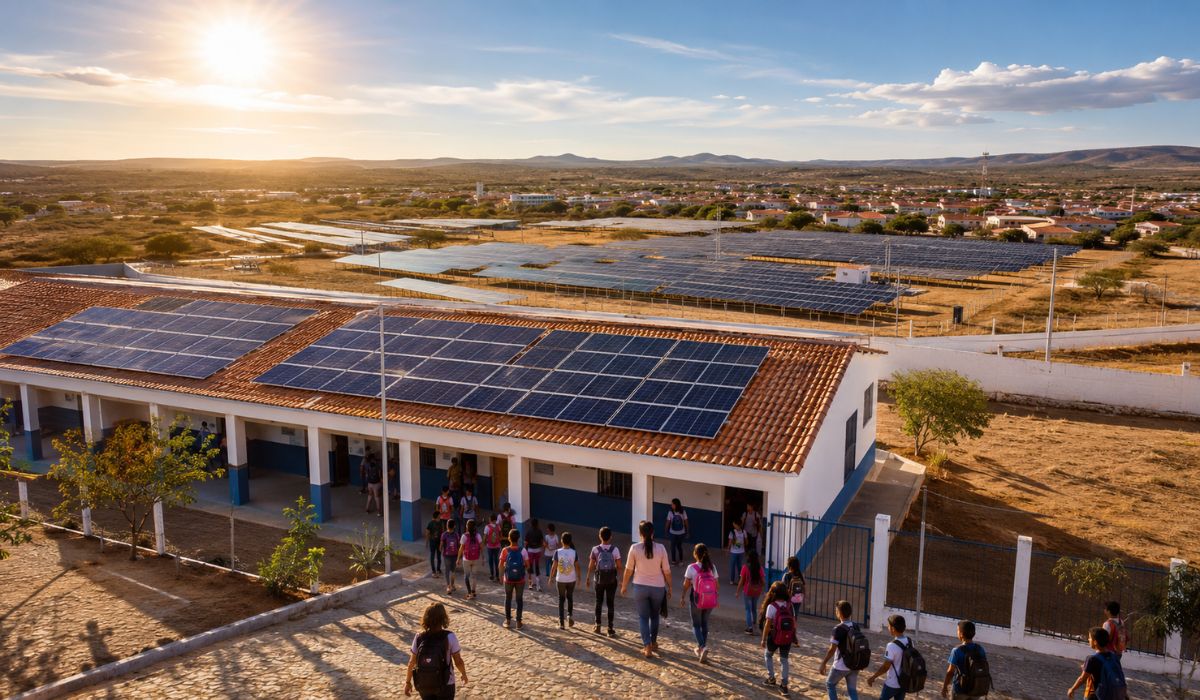 Tauá passa a abastecer 44 escolas municipais com 12 usinas solares e projeta economia anual de R$ 1,1 milhão nas contas de energia. (Imagem: Ilustrativa)