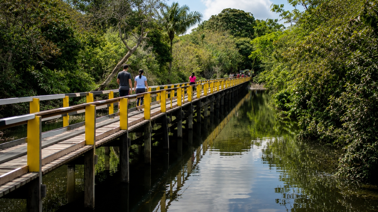 Prefeitura gasta quase R$ 2 milhões em ponte de madeira com apenas 2,5 metros de largura para evitar o isolamento de 5 mil pessoas, mas informações sobre vida útil, carga e manutenção não aparecem nas divulgações públicas