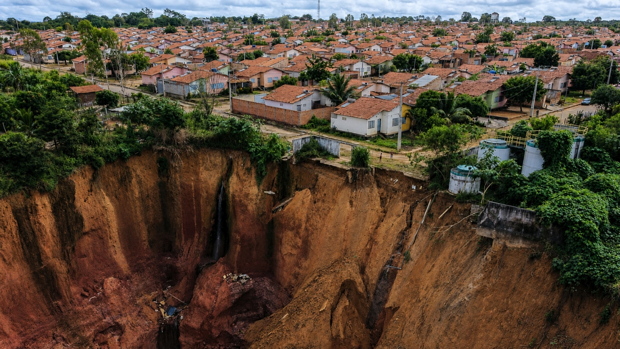 Em uma cidade do Nordeste brasileiro, 1.200 moradores vivem uma pesadelo silencioso: o chão está se abrindo perto de casas, ruas e prédios, enquanto crateras gigantes avançam sobre bairros inteiros