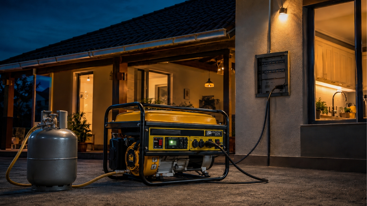Com botijão de 13 kg custando em média R$ 114,66, gerador a gás reacende debate sobre energia de emergência no Brasil ao prometer funcionar à noite, na chuva e sem telhado livre, enquanto solar com bateria pode passar de R$ 38 mil instalado
