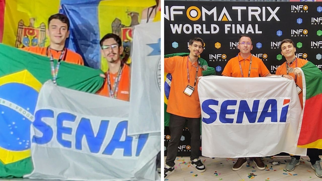 Dois alunos do SENAI-RS desenvolveram IA para ajudar a identificar câncer ocular raro em crianças, foram o único projeto brasileiro na final mundial da Infomatrix, na Romênia, e