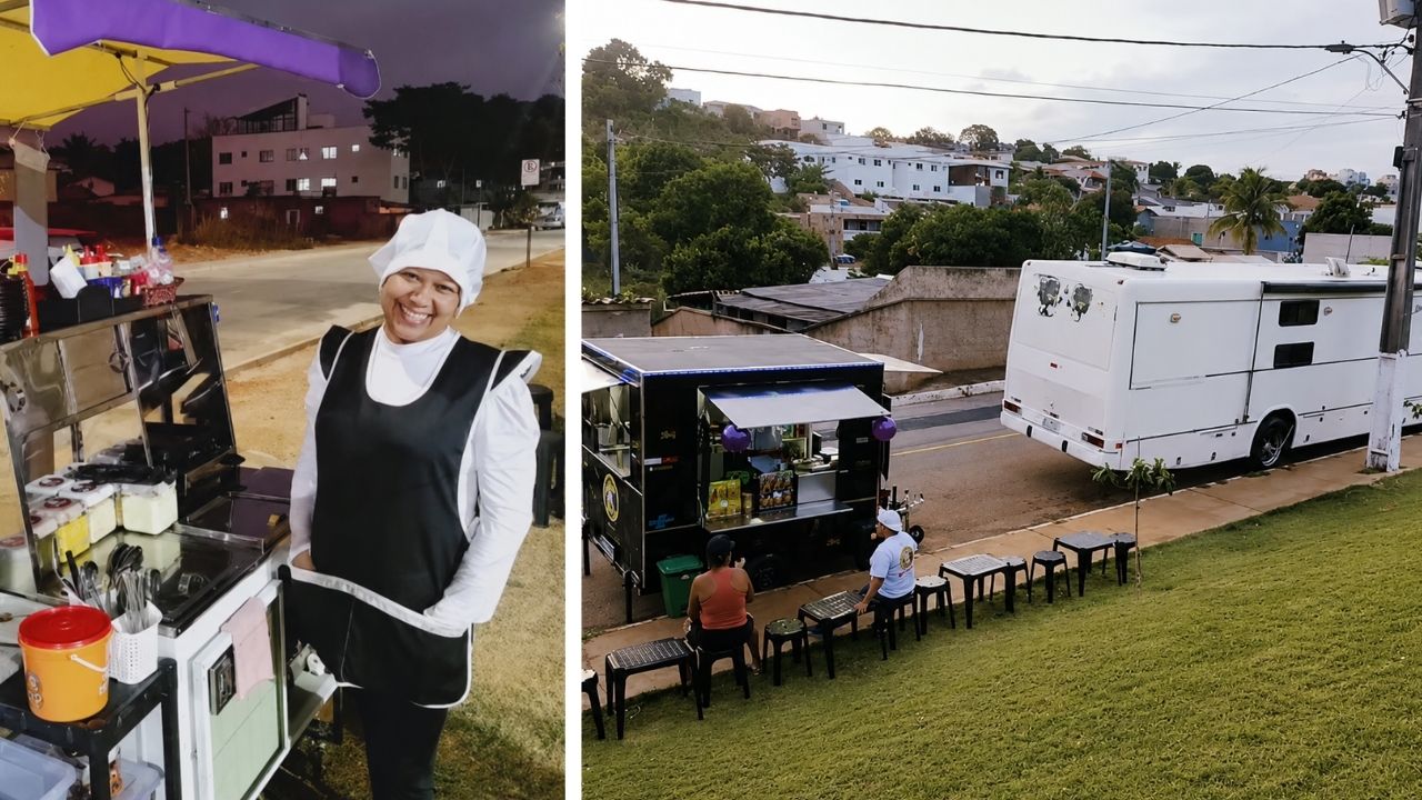 Ela saiu da carteira assinada, apostou em cachorro-quente com ajuda de uma vaquinha, transformou um motorhome em casa e negócio e agora planeja cruzar o Brasil depois de vender (4)