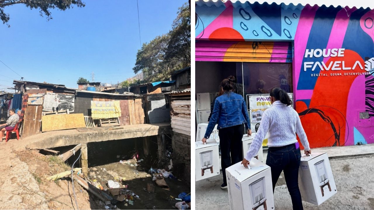 Projeto leva água limpa a favela de São Paulo, em ação de estudante brasileiro.