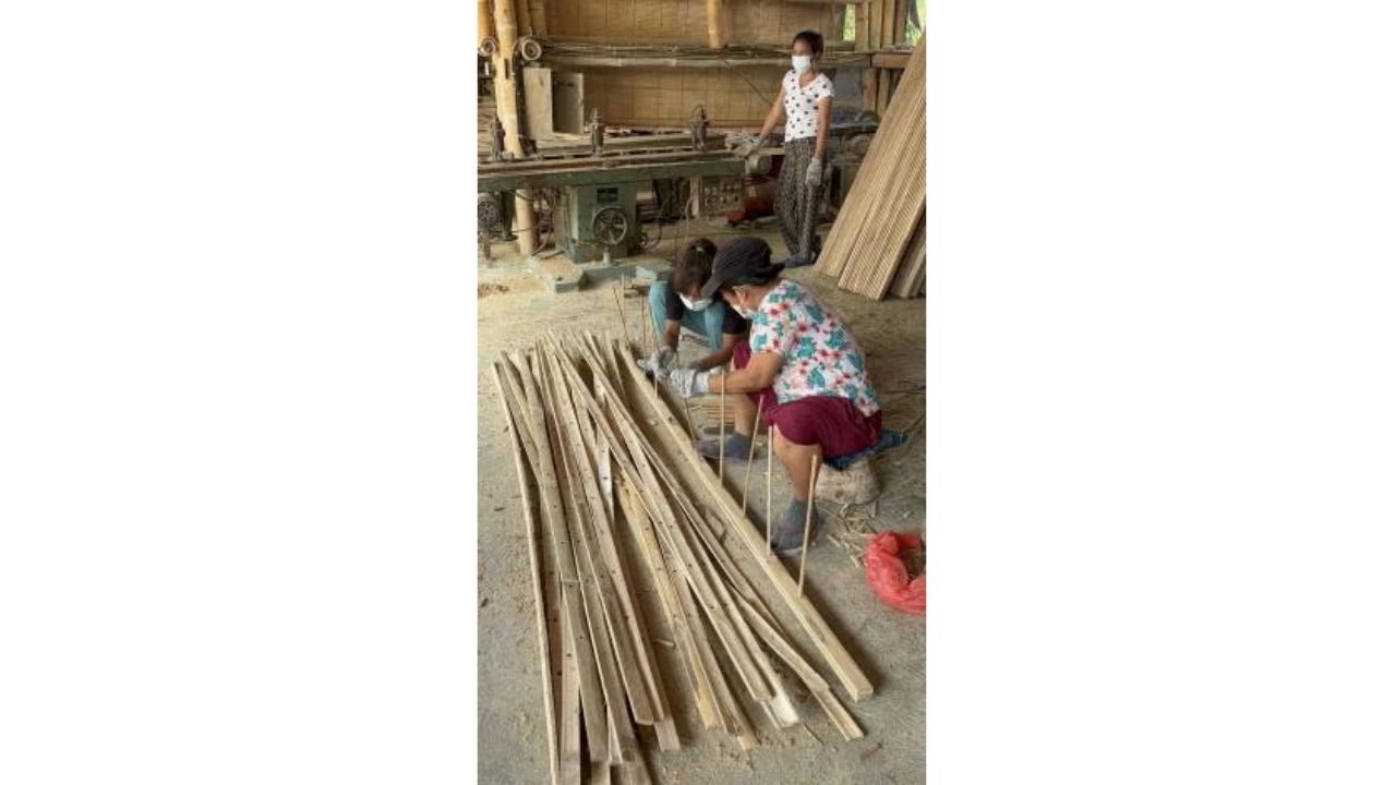 Casas de bambu usam blocos flutuantes, garrafas recicladas e moradias sustentáveis para responder a enchentes.