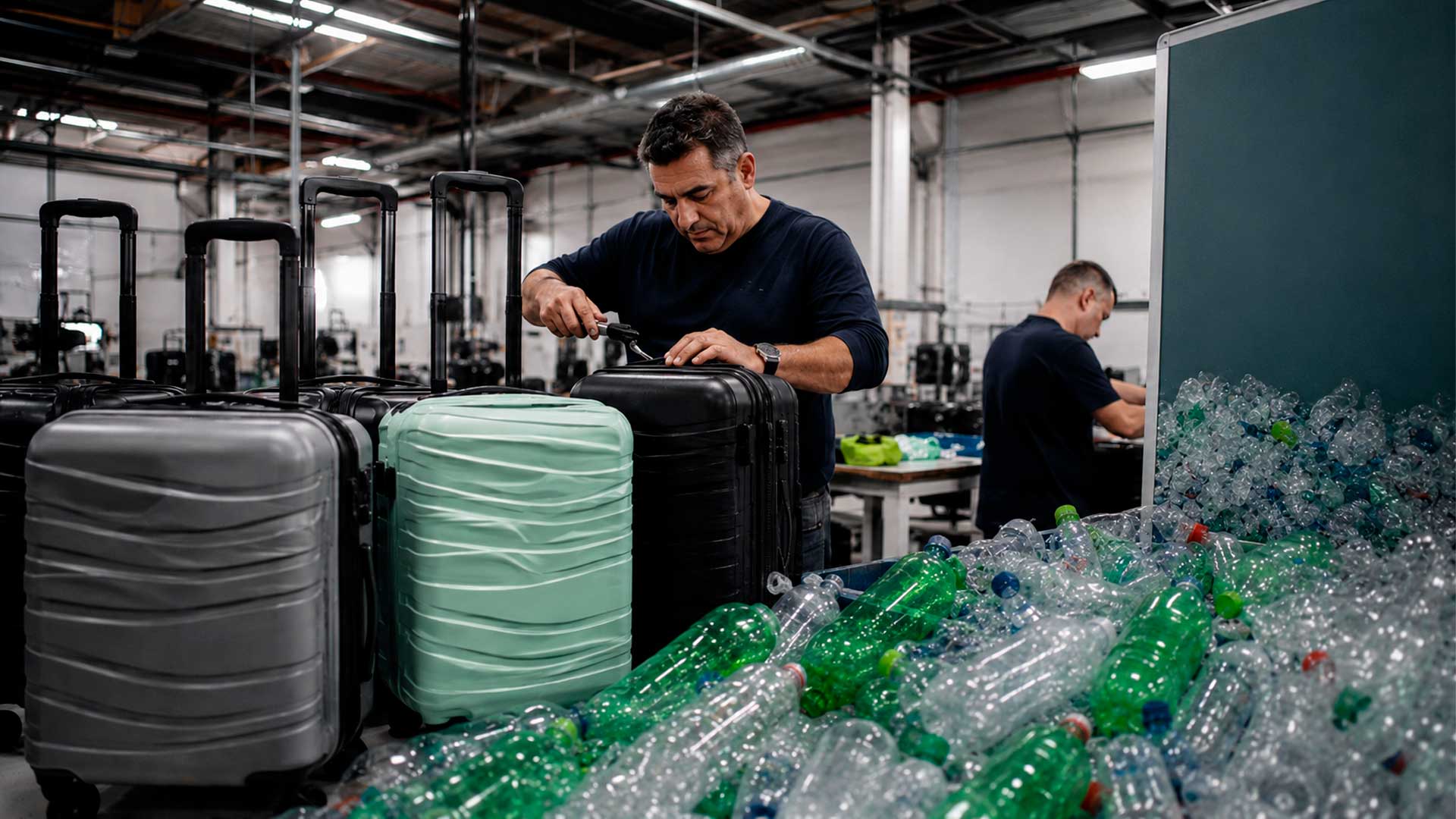 Fábrica de Guarulhos usa garrafas PET recicladas para produzir malas personalizadas e chegou a faturar R$ 250 mil por mês na pandemia