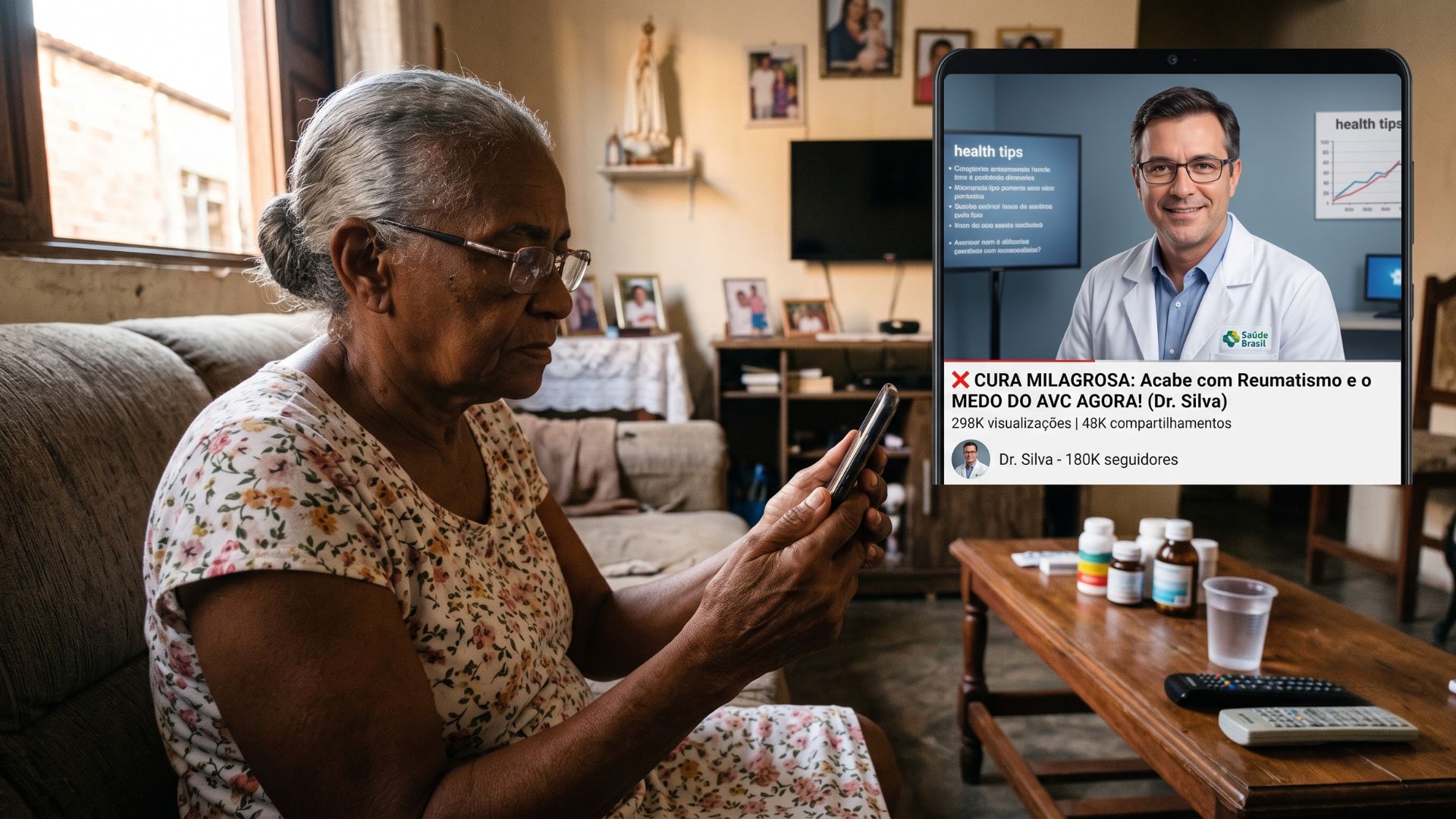Falsos médicos criados por IA enganam idosos no Brasil, viralizam com vídeos de saúde