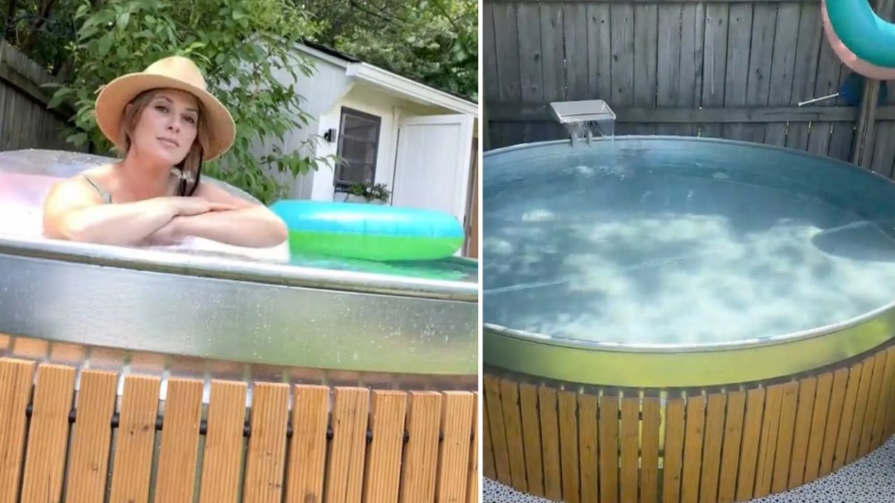 Família recebe orçamento de até US$ 125 mil para uma piscina em Nova Jersey, abandona o projeto e transforma tanque de água de US$ 1.450 em piscina caubói com aquecedor, filtro