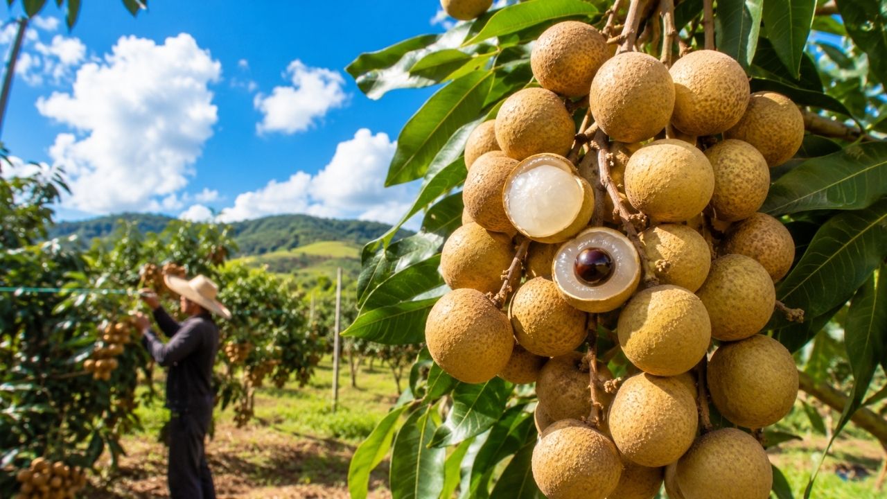 Fruta asiática parente da lichia começa a ganhar espaço em fazenda do interior de São Paulo, chama atenção pelo sabor adocicado e visual curioso e transforma uma cultura pouco (3)