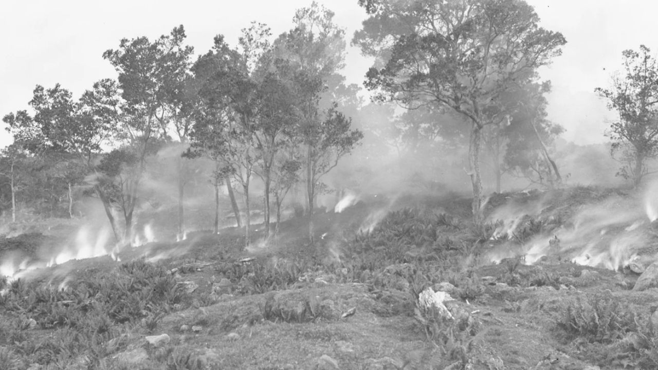 Mauna Loa: George Patton usou bombas contra lava rumo a Hilo em 1935, numa tentativa controversa de desviar o fluxo.