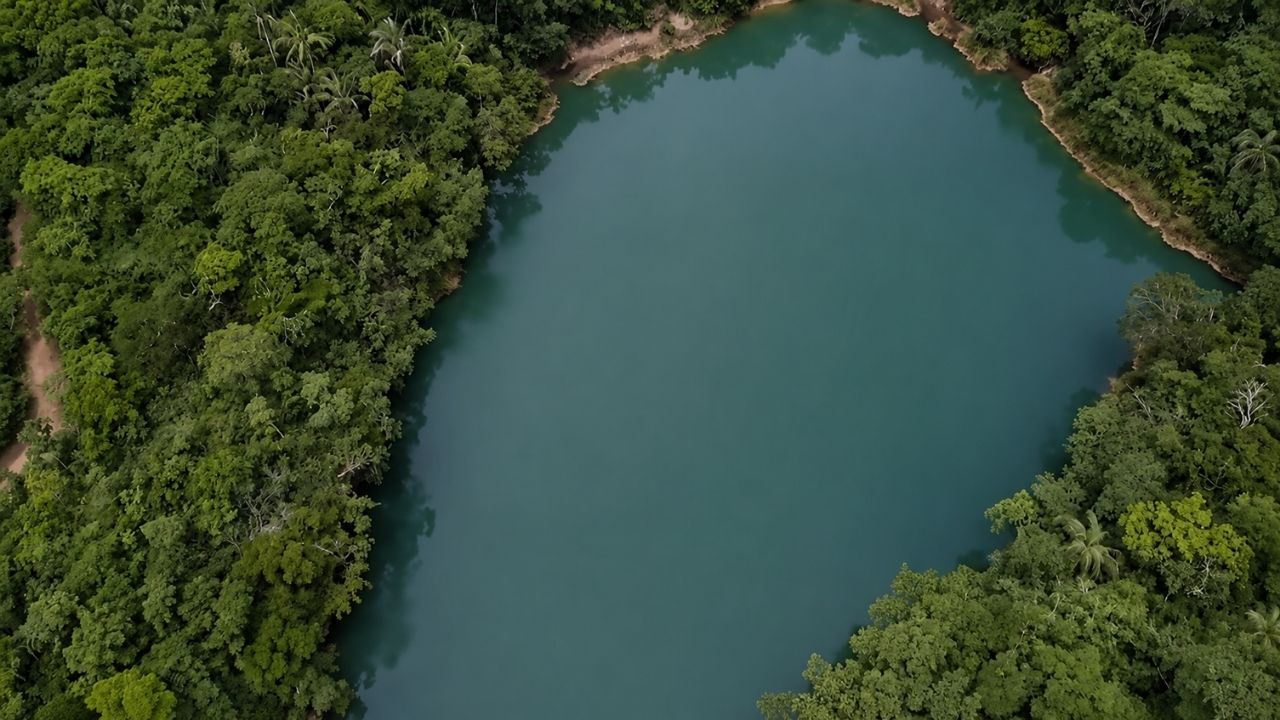 Lagoa de Niquelândia revela dolina azul, caverna subterrânea, profundidade da lagoa e câmera perdida em Goiás.