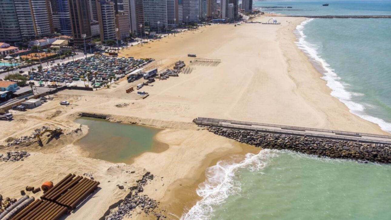 Fortaleza usou areia do fundo do mar para ampliar 2 km da Beira-Mar, criando novo aterro, calçadão, ciclovia e áreas de lazer.