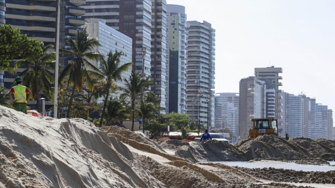 Fortaleza usou areia do fundo do mar para ampliar 2 km da Beira-Mar, criando novo aterro, calçadão, ciclovia e áreas de lazer.