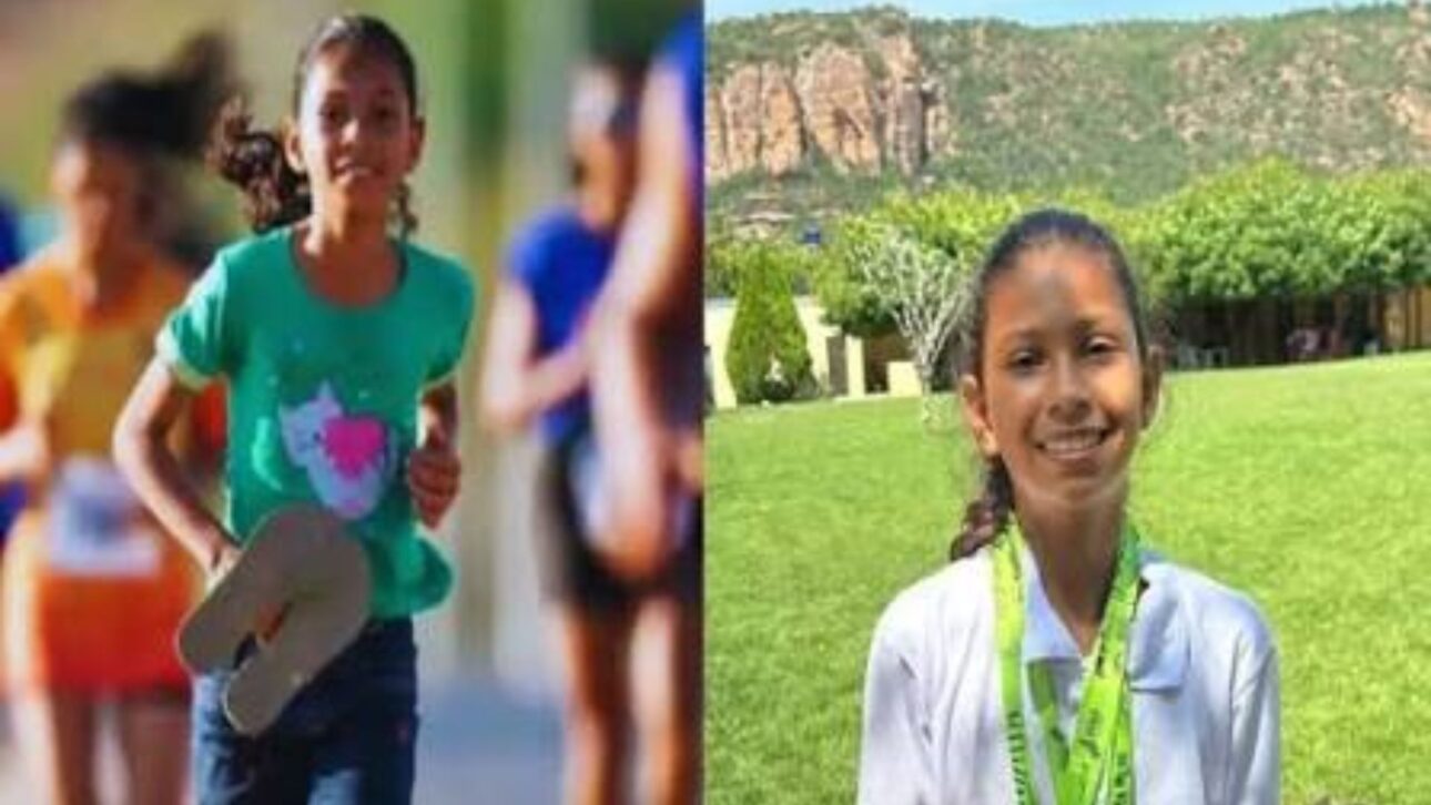 Jhenyfer Sophya correu 6,5 km descalça no Piauí, viralizou com chinelos nas mãos e ganhou apoio para seguir no esporte.