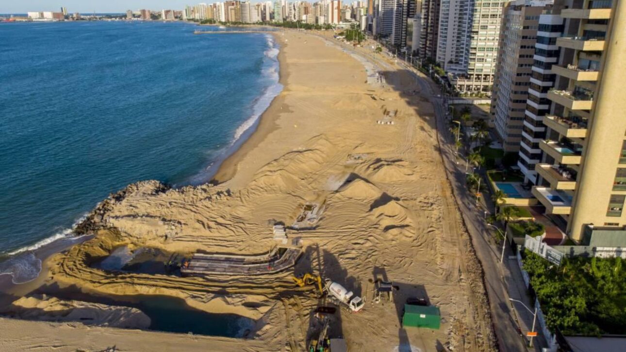 Fortaleza usou areia do fundo do mar para ampliar 2 km da Beira-Mar, criando novo aterro, calçadão, ciclovia e áreas de lazer.