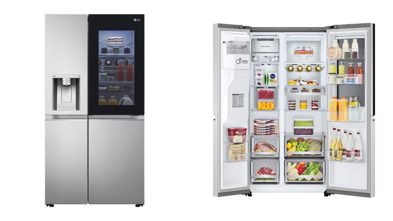 LG apresenta geladeira InstaView de 635 litros com Craft Ice, UVnano, Wi-Fi pelo ThinQ e porta que acende com dois toques.