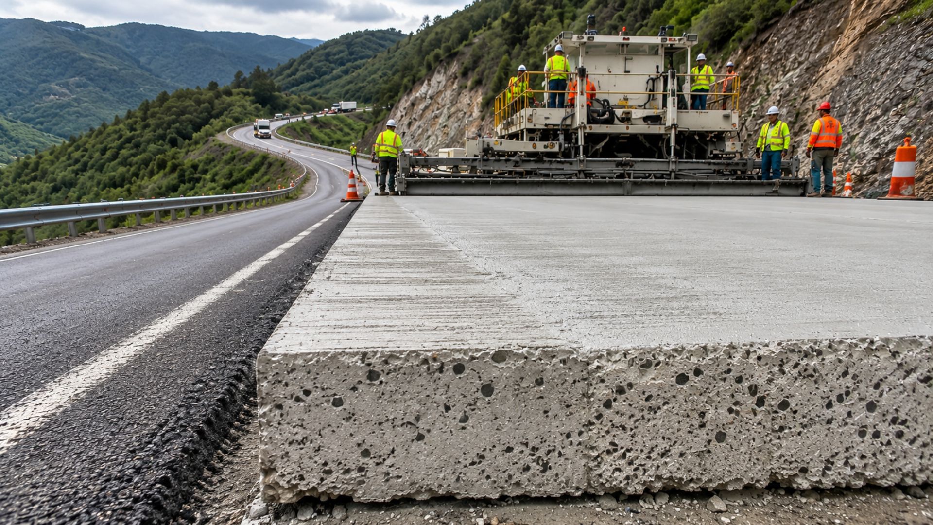 Entenda por que Santa Catarina usa concreto em rodovias de serra, com maior resistência, menos manutenção e vida útil acima de 40 anos.