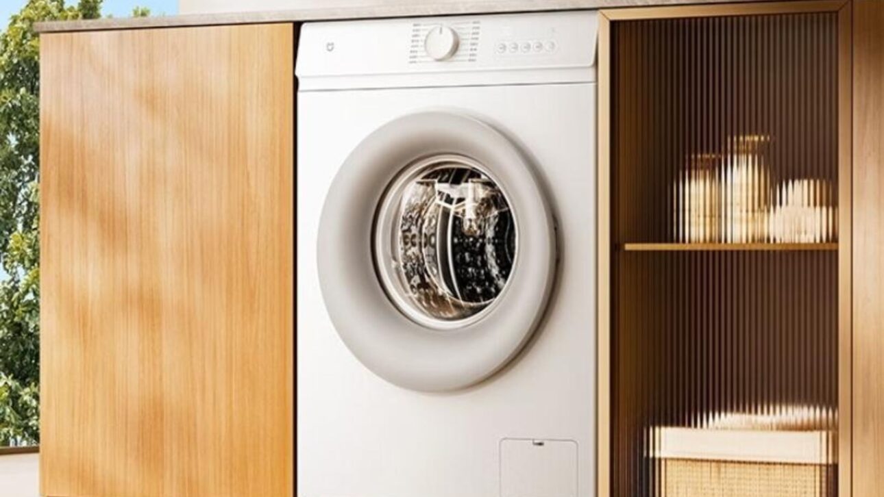 Lava e seca Xiaomi Mijia 8kg reúne design ultra-slim, vapor higiênico, secagem inteligente, 30+ programas e controle por app para casas.