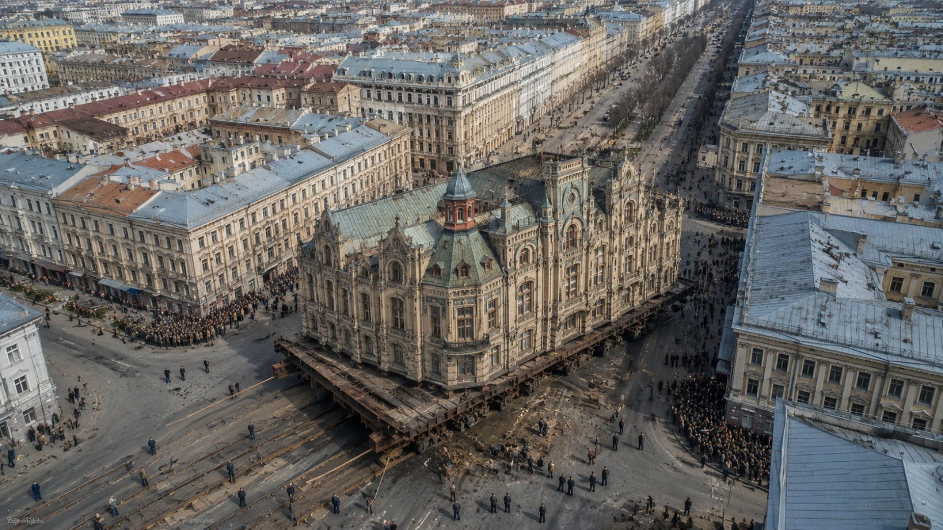 Prédio de 23 mil toneladas foi movido 50 metros em Moscou enquanto moradores dormiam e as redes do edifício continuavam funcionando.