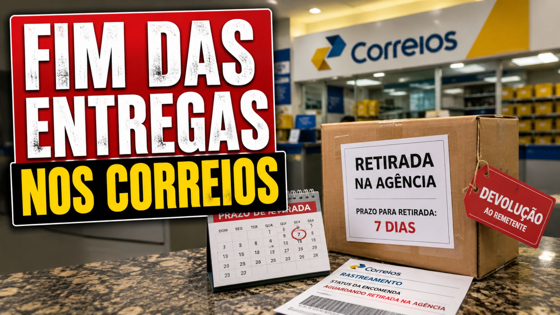 Entenda quando os Correios exigem retirada em agência, qual é o prazo de guarda e como evitar a devolução da encomenda ao remetente.