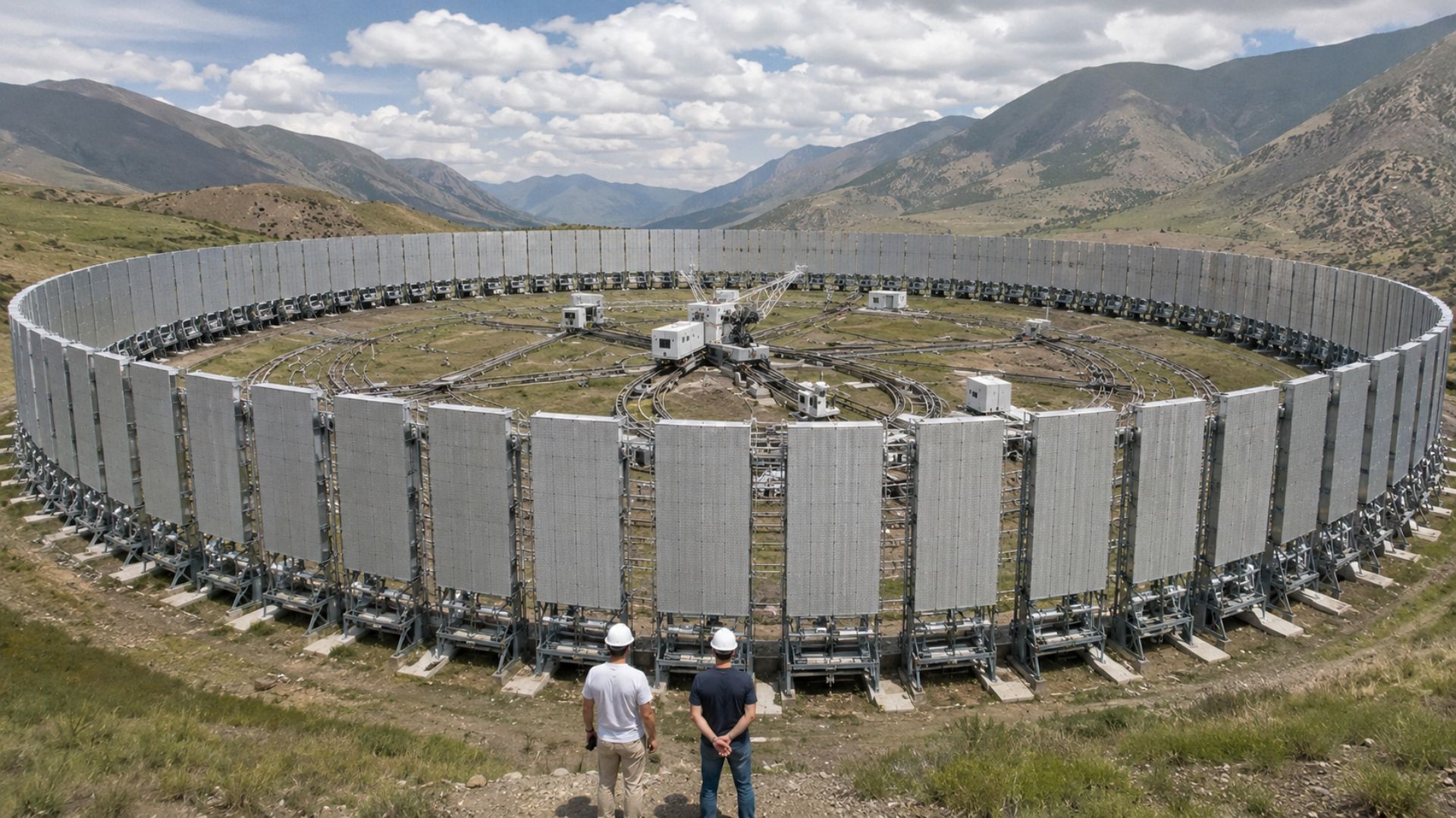 RATAN-600, radiotelescópio russo de 576 metros, reúne 895 painéis móveis e usa a rotação da Terra para captar sinais do universo profundo.