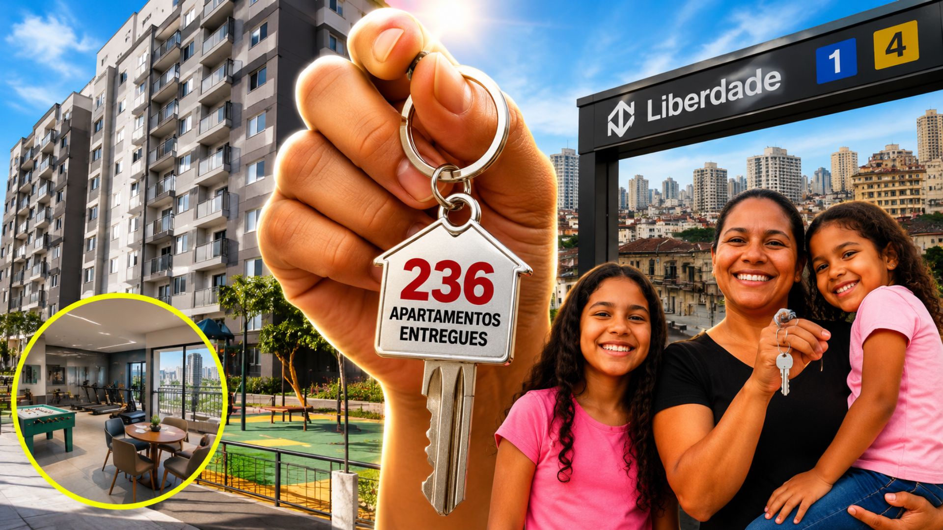 Prefeitura de São Paulo entrega 236 apartamentos no Residencial Parque Dom Pedro para famílias do Centro com acesso ao metrô e infraestrutura completa.