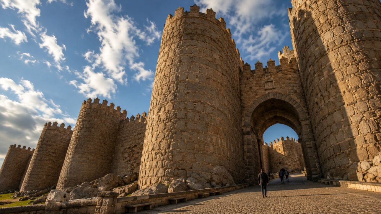 Descubra Ávila, cidade medieval da Espanha cercada por muralha de 2,5 km, com 82 torres, nove portas e caminhada pelo adarve histórico.