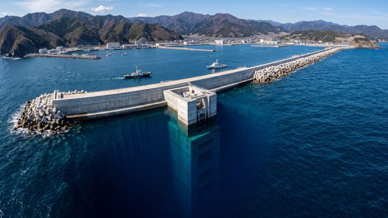 Quebra mar da Baía de Kamaishi