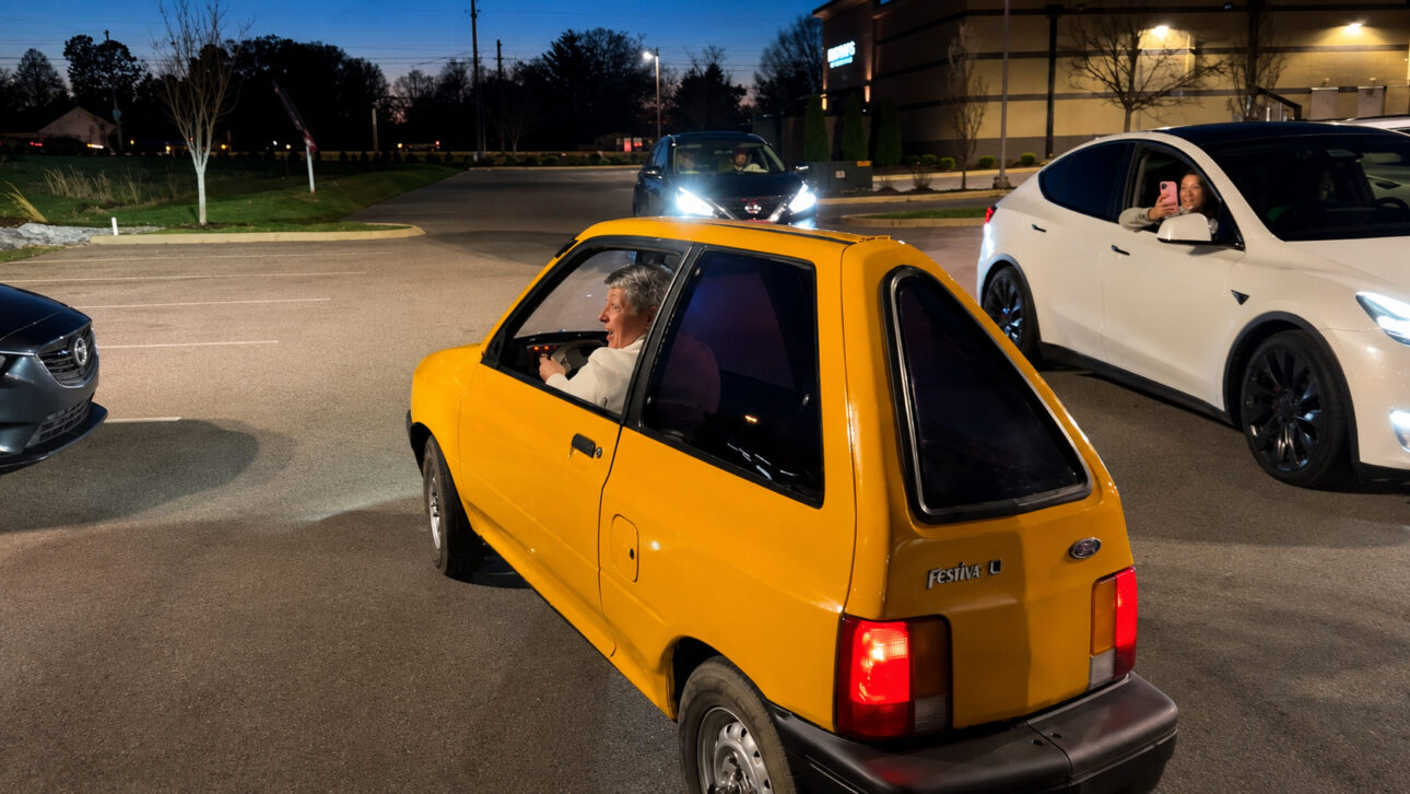 Laser e máquina CNC retiram o centro do Ford Festiva 1988