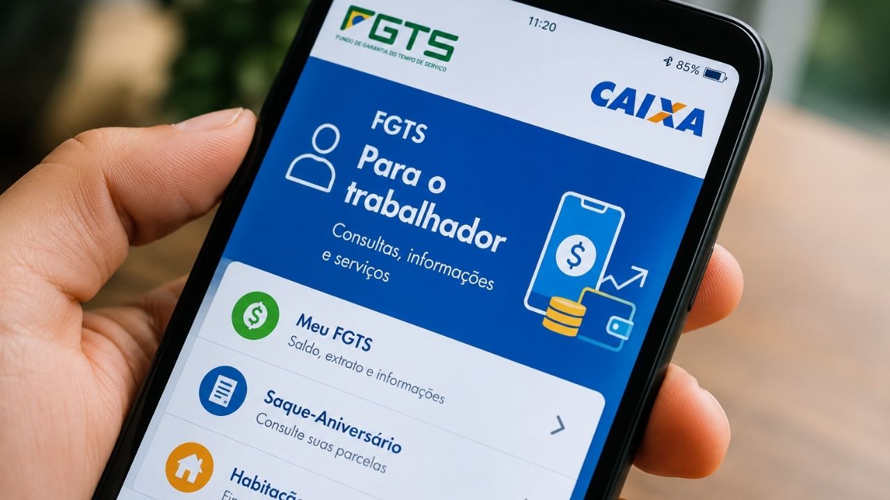 Lucro do FGTS pode elevar saldo do FGTS, mas saque do FGTS depende do Conselho Curador do FGTS e consulta no aplicativo FGTS.