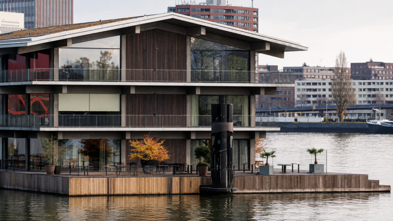Detachable wood allows the reuse of the floating office