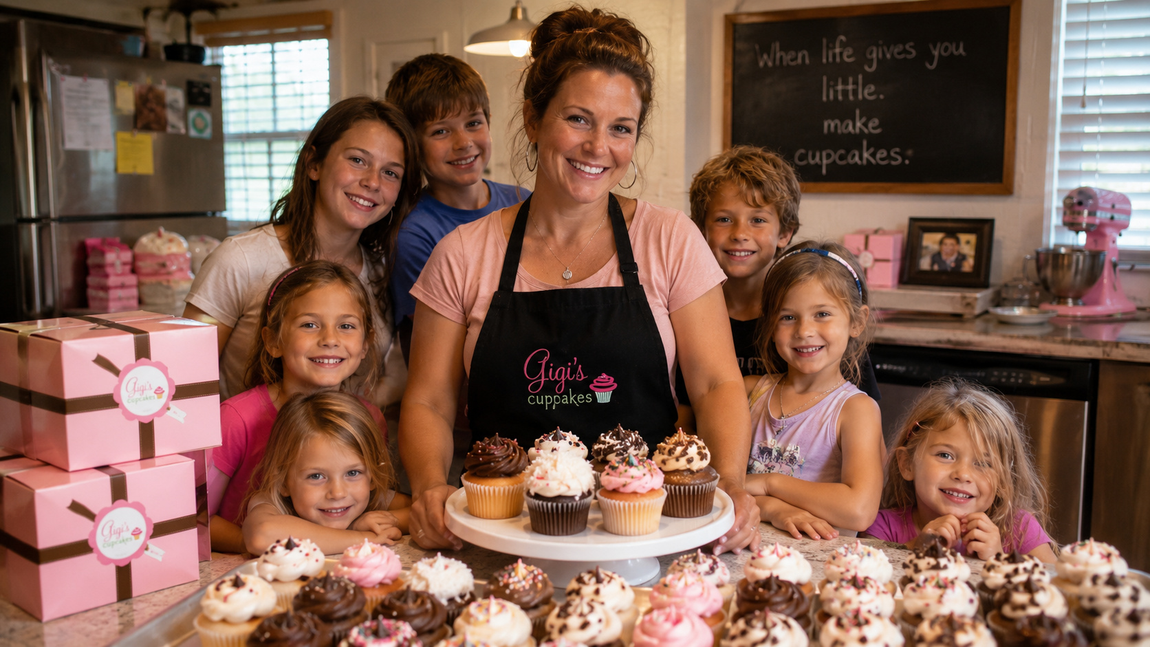 Mãe de sete filhos tinha apenas US$ 5 para alimentar a família, comprou ingredientes para cupcakes, aceitou uma encomenda de 600 unidades e transformou o improviso da cozinha em uma marca multimilionária nos EUA