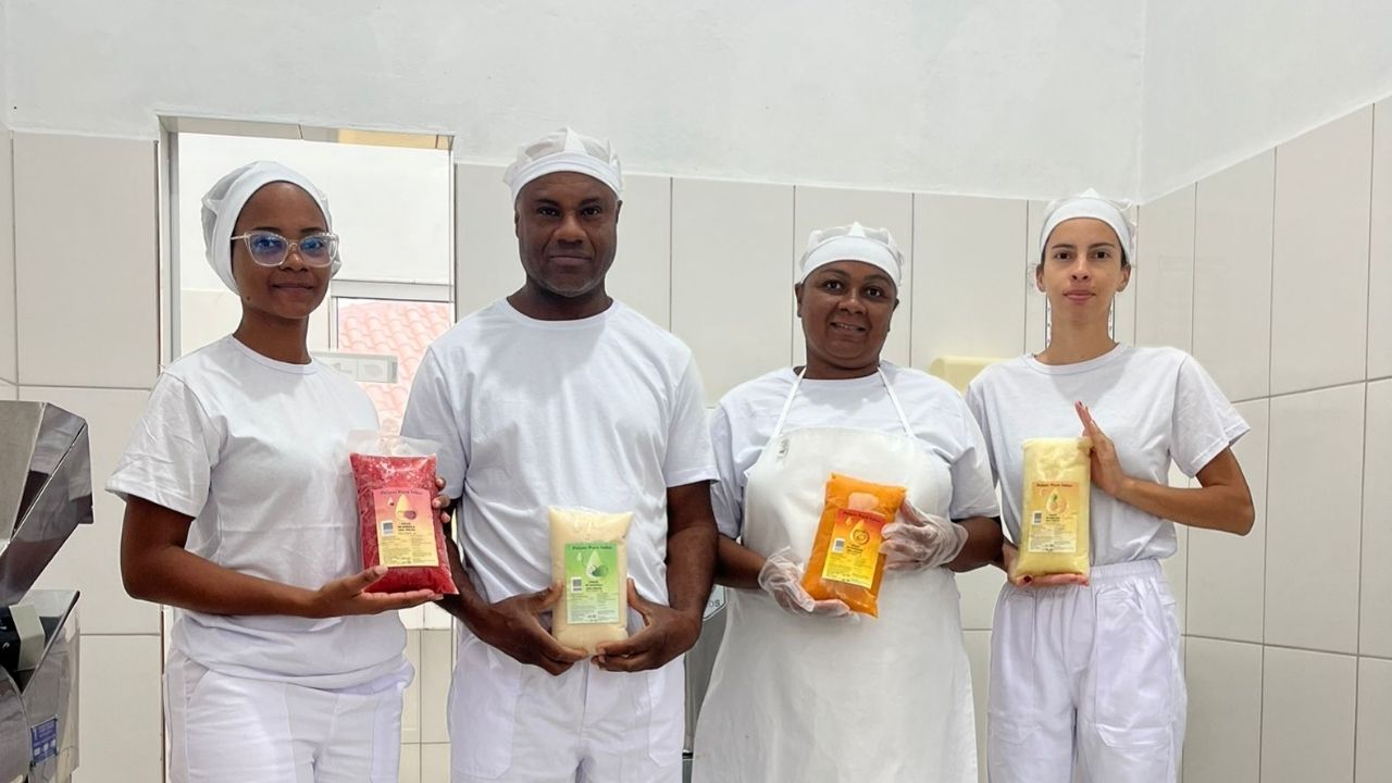 Polpas congeladas de Cristiane Lima viram fábrica de polpas na comunidade quilombola Esperança, em Belo Oriente.