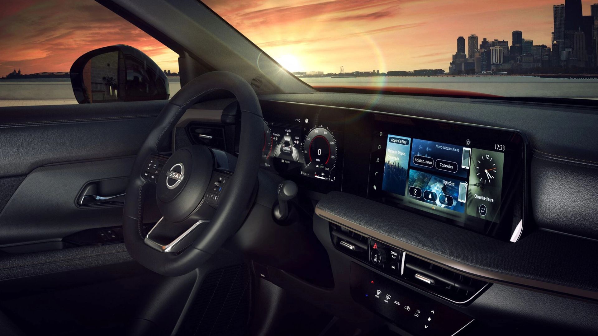Com painel digital HD de 12,3 polegadas, multimídia Nissan Connect de 12,3 polegadas, ProPILOT nível SAE 2 e motor turbo 220T, o novo Nissan Kicks Platinum 2026 mira tecnologia de SUV premium em uma briga cada vez mais feroz