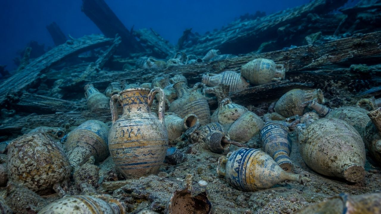 Naufrágio de 500 anos Camarat 4 revela navio mercante, 66.974 imagens e cerâmicas preservadas no fundo do Mediterrâneo.